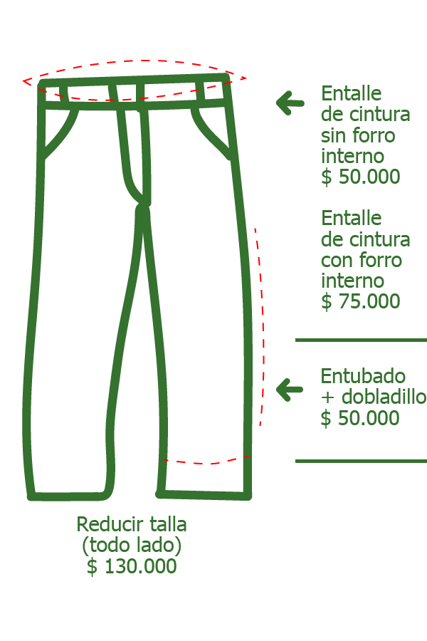 Bajar talla pantalones